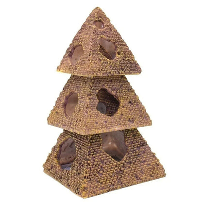 Aquarium Ornaments Resin Pyramid Landscape Shrimps Shelter Fish Tank Decorations