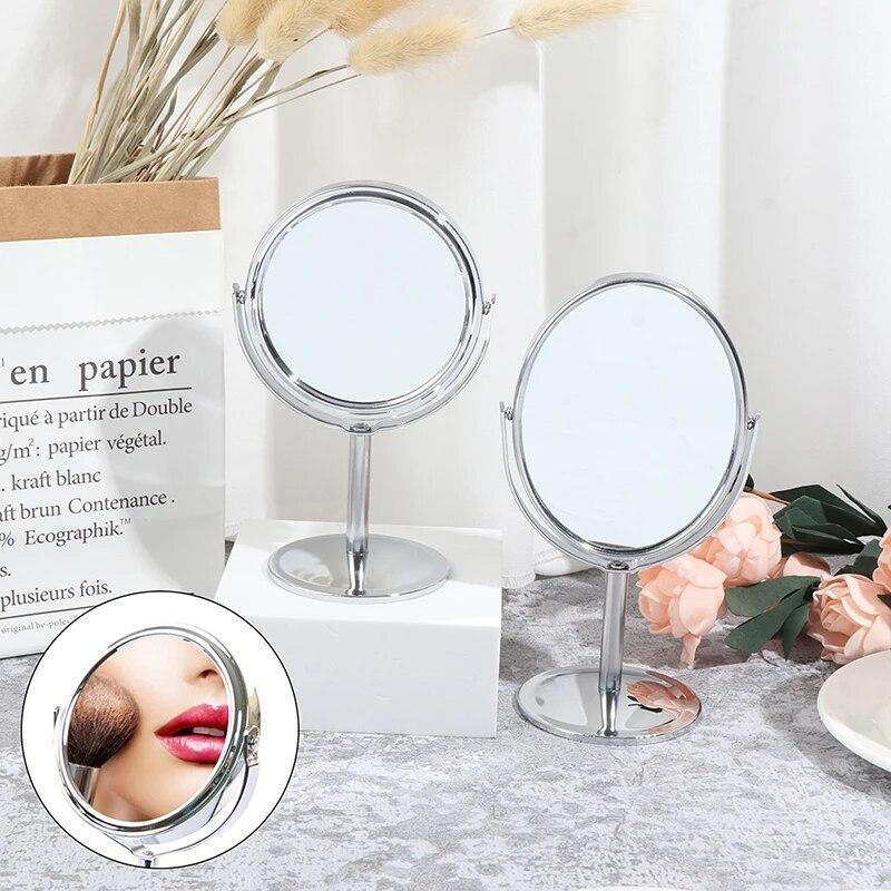 Double Sided Swivel Vanity Mirror with 3 x Magnification,Tabletop Makeup Mirror