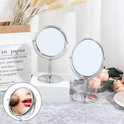 Double Sided Swivel Vanity Mirror with 3 x Magnification,Tabletop Makeup Mirror