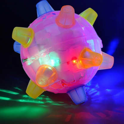 Pet Toys Jumping Activation Ball LED Flash Music Dance Dogs Funny Toy Durable HE
