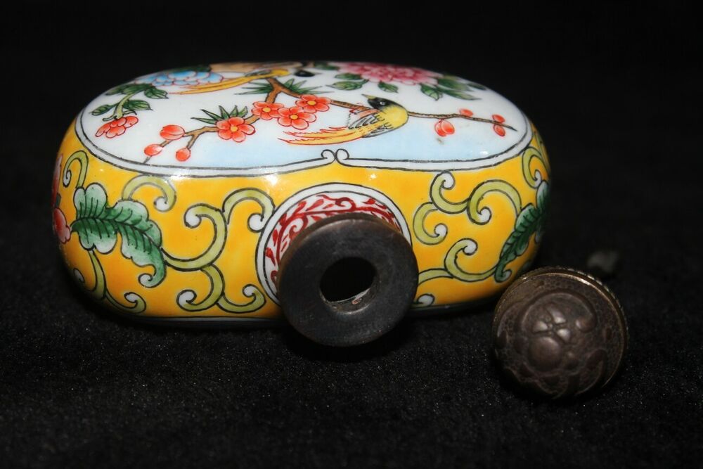 old Beijing chinese cloisonne snuff bottle enamel snuff box gifts antique Pets