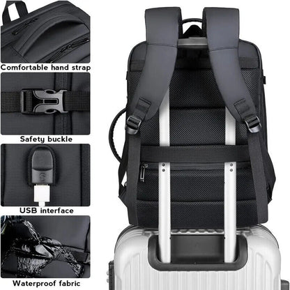 40LUSB Travel Backpack Bags Water Resistant Durable 17-inch Backpack Men