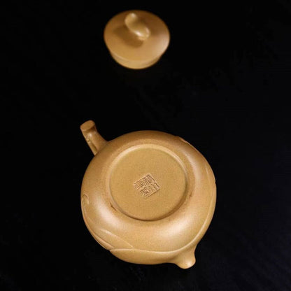 Chinese Tea Pot Marked Real Yixing Zisha Duan Clay Master Pot Fish Design 250ml