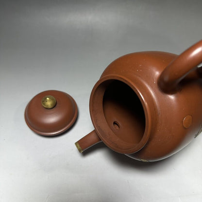 vintage chinese yixing purple clay teapot zisha ceremony carving Collectible art