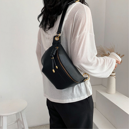 Women Packs Leather Belt Bags Shoulder Wild Chest Crossbody Bag Pouch