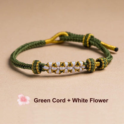 Handmade Chinese Spring Knot Flower Bracelet Feng Shui Lucky Accessories Gifts