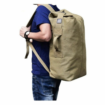 Canvas Backpacks Multi-functional Shoulder Bag Foldable Outdoor Large Rucksack