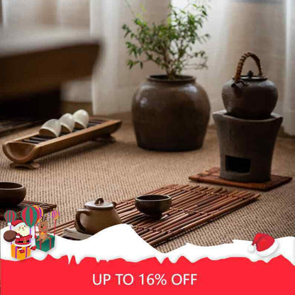 Handmade Bamboo Tera Mat|Tea Coasters|Tea Cushion|Tea Table|Tea Accessories