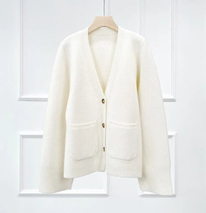 Black Gray White Thicken Long Sleeve Women Cardigans Female Sweater