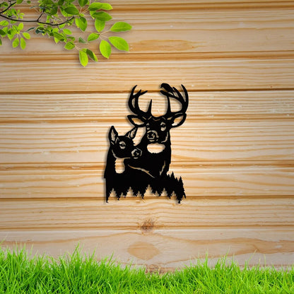 Deer Theme Decor Wall Art Decorations, Indoor Living Room Classic Room Decor