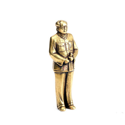 Chinese old antique Collection Asian Brass Chairman Mao Exquisite statue
