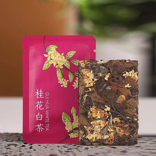 10Pcs Sweet Olive Flower White Tea Top Fuding White Tea Brick Chinese Flower Tea