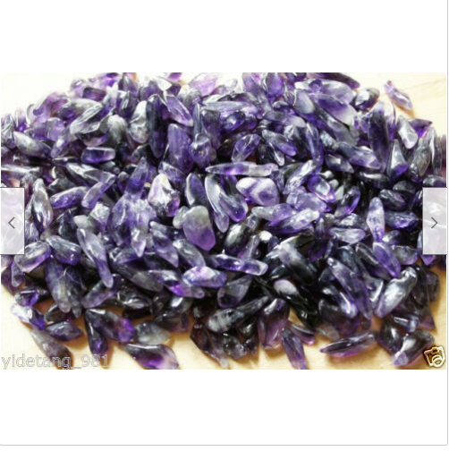 Natural Lot of Tiny Clear Amethyst Quartz Crystal Rock Chips 50g