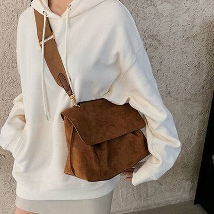 Women's Crossbody Messenger Bag Handbag Purse Vintage Leather Flip Shoulder Bag