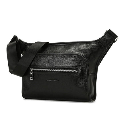Genuine Leather Sling Backpack, Men's Crossbody Bag Cycling Shoulder Bags