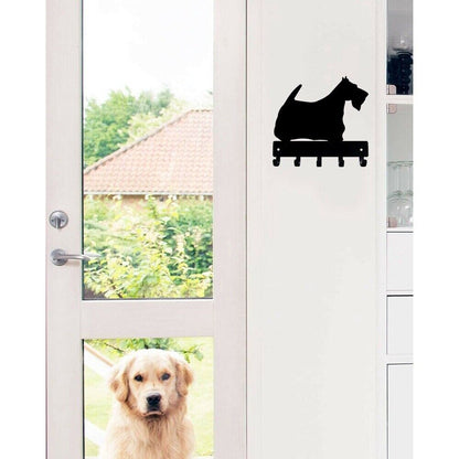 Scottie Dog - Key Hooks Wall Mounted Hook Up Hanger Metal Wall Art Home Decor