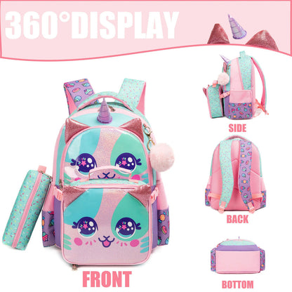 Kids Backpacks Girls School Bag Box School Backpack Girls Set Bookbag