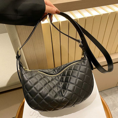 Genuine Leather Handbag Plaid Cow Leather Crossbody Shoulder Bag Messenger Purse