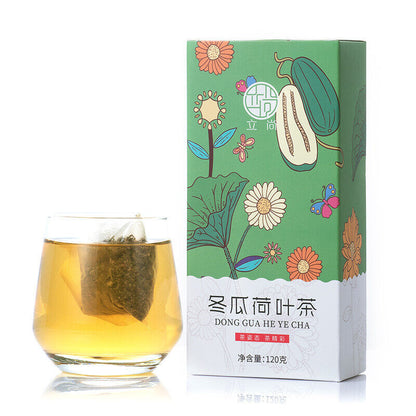 冬瓜荷叶茶 盒装袋泡茶花草茶120克/盒 Winter Melon and Lotus Leaf Tea Boxed At 120G/box