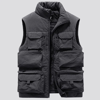 Men's Vest Coat Sleeveless Jacket Waistcoat Workwear Tops Cargo Vest Windbreaker