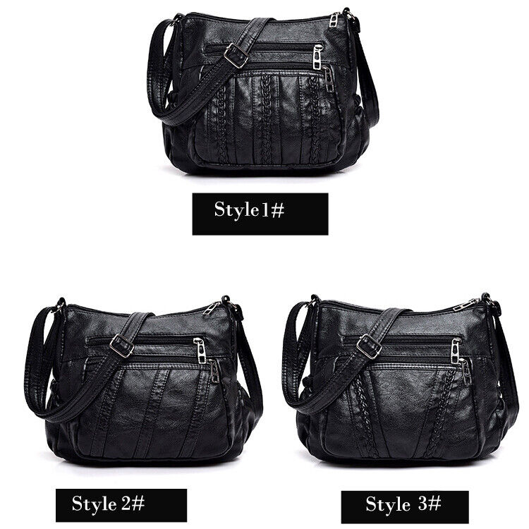 Women Crossbody Bag Pocketbooks Pu Leather Purse Handbag Multi Pocket Shoulder
