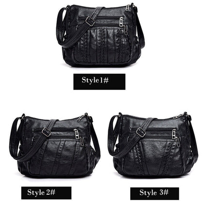 Women Crossbody Bag Pocketbooks Pu Leather Purse Handbag Multi Pocket Shoulder