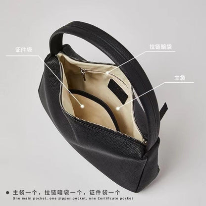 First Layer Cowhide French Single Shoulder Underarm Bags Soft Hobo Bag Leather
