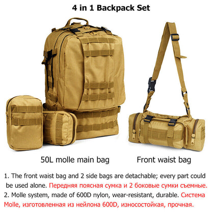 Tactical Backpack Men's Military Backpack Sport Bag Hiking Army Camping Bags