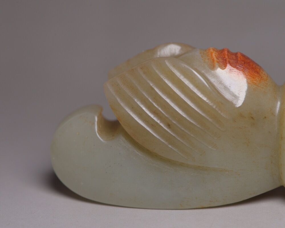 Antique Chinese Hetian Jade Carving Mantis Statue Exquisite Pendant Collections