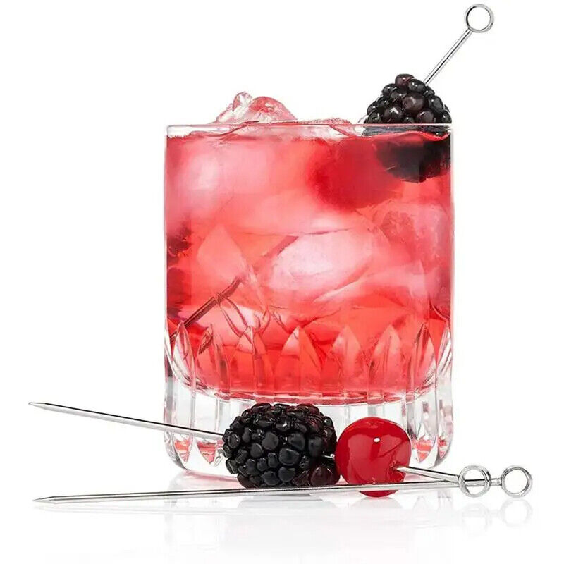 Cocktail Picks Stainless Steel Appetizer Skewers Toothpicks Fruit Stick 10~16Pcs