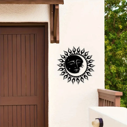 Metal Sun And Moon Art Wall Decor, Sun And Moon Metal Wall Decor