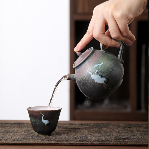 Water Pot Jingdezhen Handmade Retro Chinese Coarse Pottery Kiln Kung Fu Tea Pot
