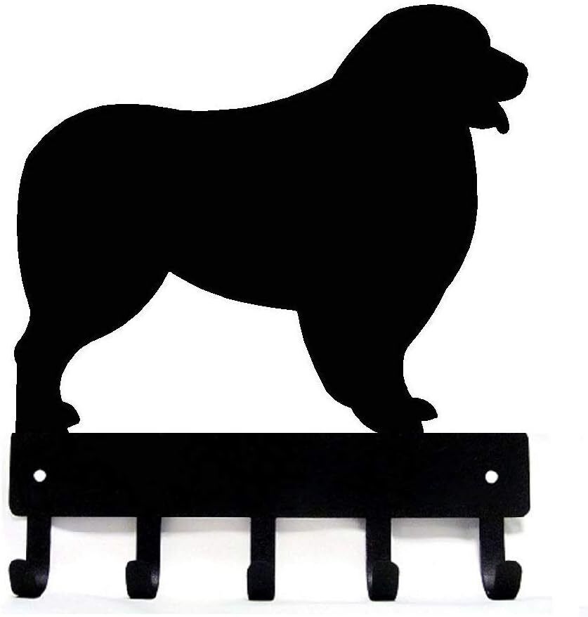Australian Shepherd Dog Key Rack & Leash Hanger - 9 Inch/ 6 Inch Metal Wall Art