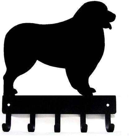 Australian Shepherd Dog Key Rack & Leash Hanger - 9 Inch/ 6 Inch Metal Wall Art