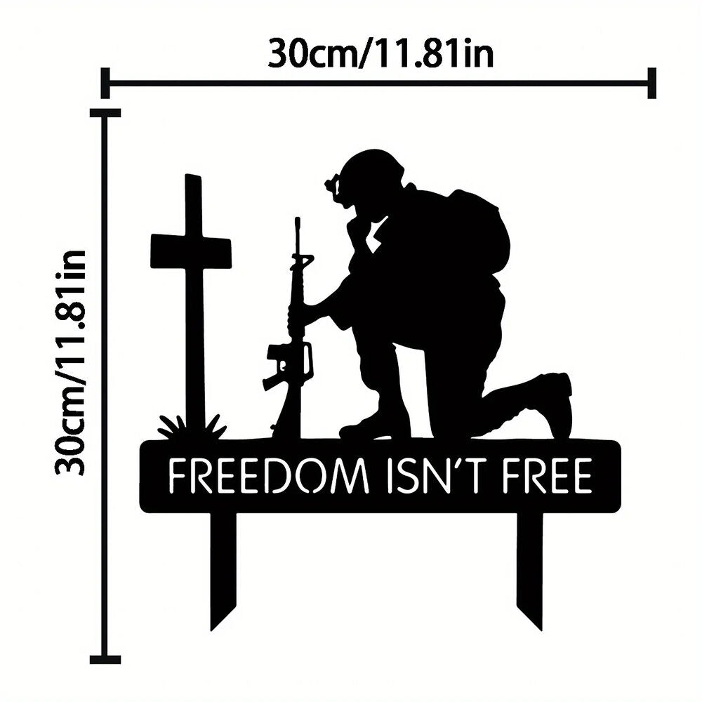 Freedom Is Not Free Yard Stakes Military Gifts Soldiers Iron Memorial Stakes