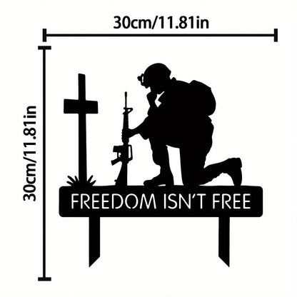 Freedom Is Not Free Yard Stakes Military Gifts Soldiers Iron Memorial Stakes