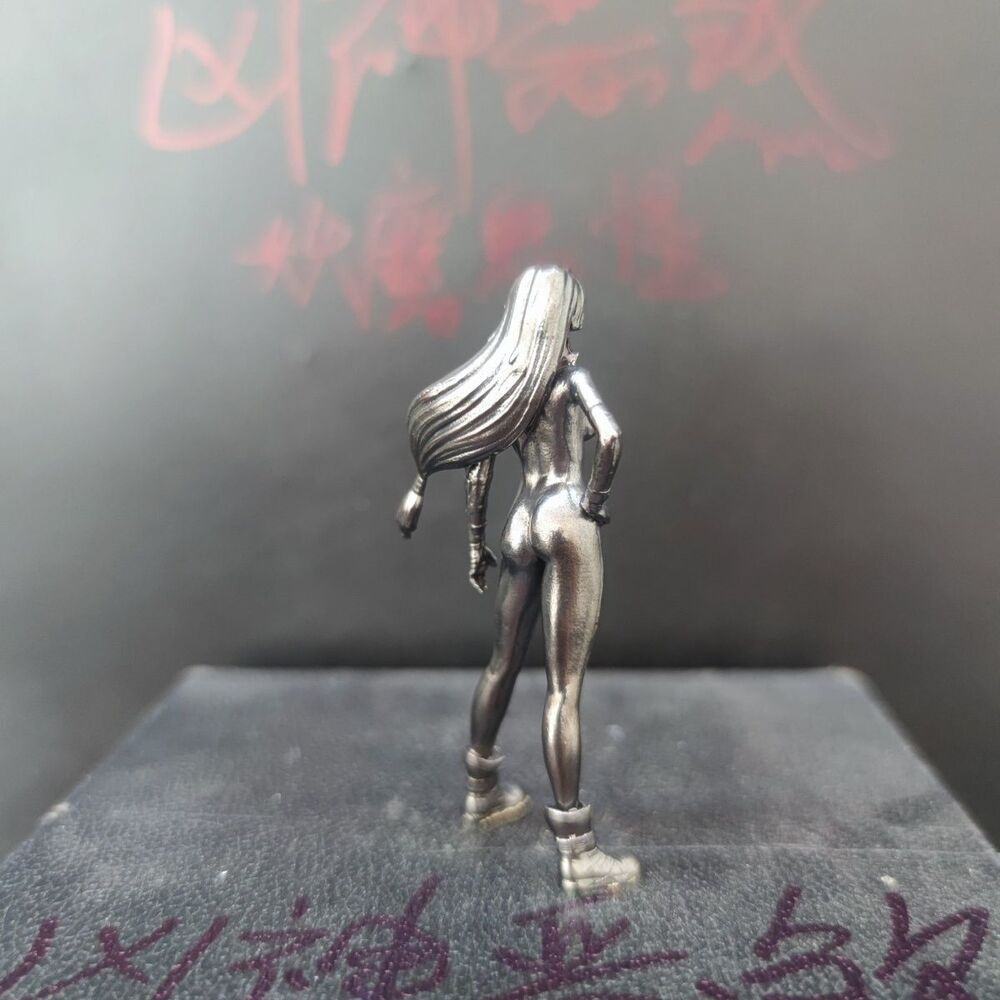 Black Solid Bronze Made of Old Ultra Short Dress Nude Seductive Body Art Statue