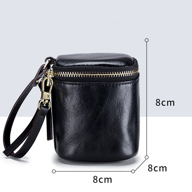 New Designer Genuine Leather Women's Zipper Wallet Mini Coin Purse Lipstick Bag