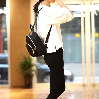 Waterproof Mini Backpack Women Purse Nylon Shoulder Rucksack Small Travel Bag