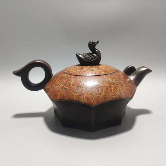 Chinese Yixing Purple Clay Teapot Tea Set Pot Zisha Ceramic Cute Decor Figurine