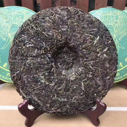 357g Duble Eight Sheng Pu-erh Tea Yunnan 2021 Raw Puerh Tea Cake Pu'er Cake Tea