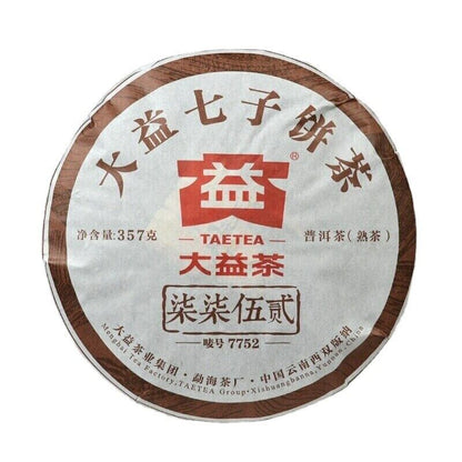 357g Yunnan Menghai Dayi 7752 1601 Shu Pu Er Pu'er Tea Ripe Puer Tea Cake