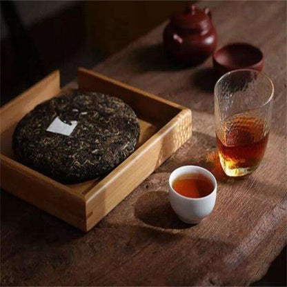 2006 Pu'er Cooked Tea Cake Menghai Brown Mountain Old Tree Pu-erh Black Tea 357g