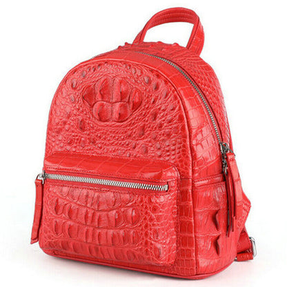 Handcrafted 100% Real CrocodileSkin Leather Women's Luxury Backapck ShoulderBag
