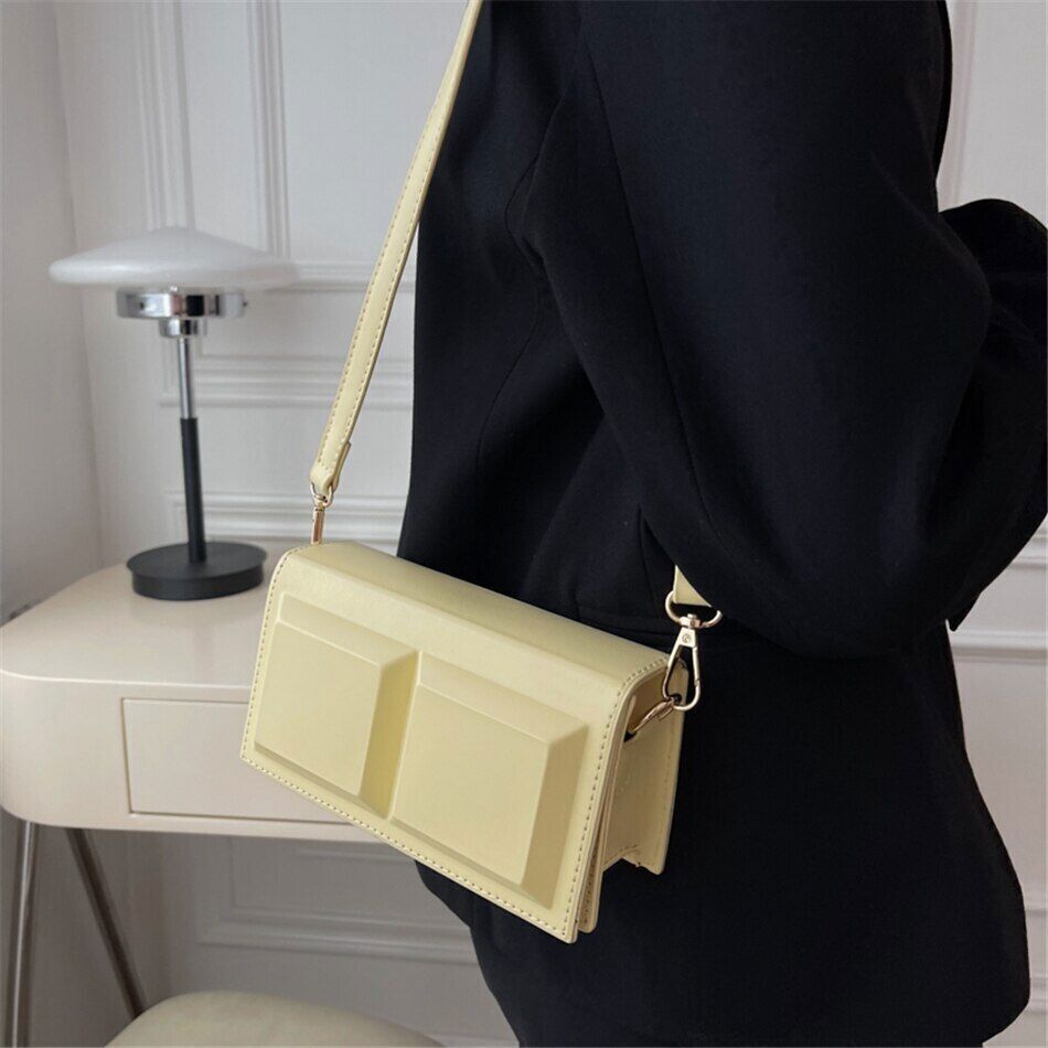 Shape Women's Flap Bag PU Leather Handbags Female Shoulder Crossbody Bag