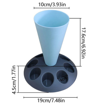 Pastry Bag Stand Piping Bag Stand with 8 Icing Holder Slots Cream Icing Tip Tool