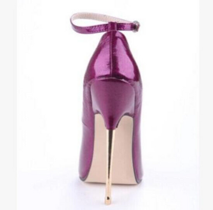 Womens Ankle Strap Super High Heel 16cm Stilettos Cross Dresser Shoes Pumps Sexy