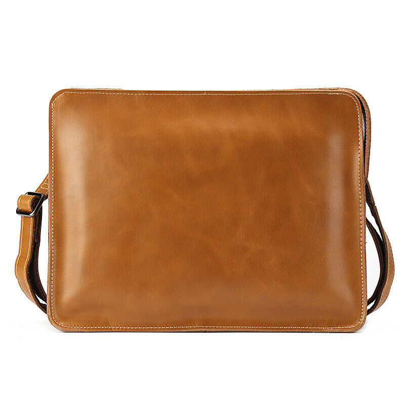 Crazy Horse Leather Business 12" Briefcase Mens Clutch Envelope Bag Shoulder Bag