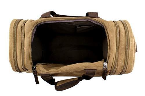JIAO MIAO Overnight Handbag Shoulder Canvas One Size (Hardcode), Coffee