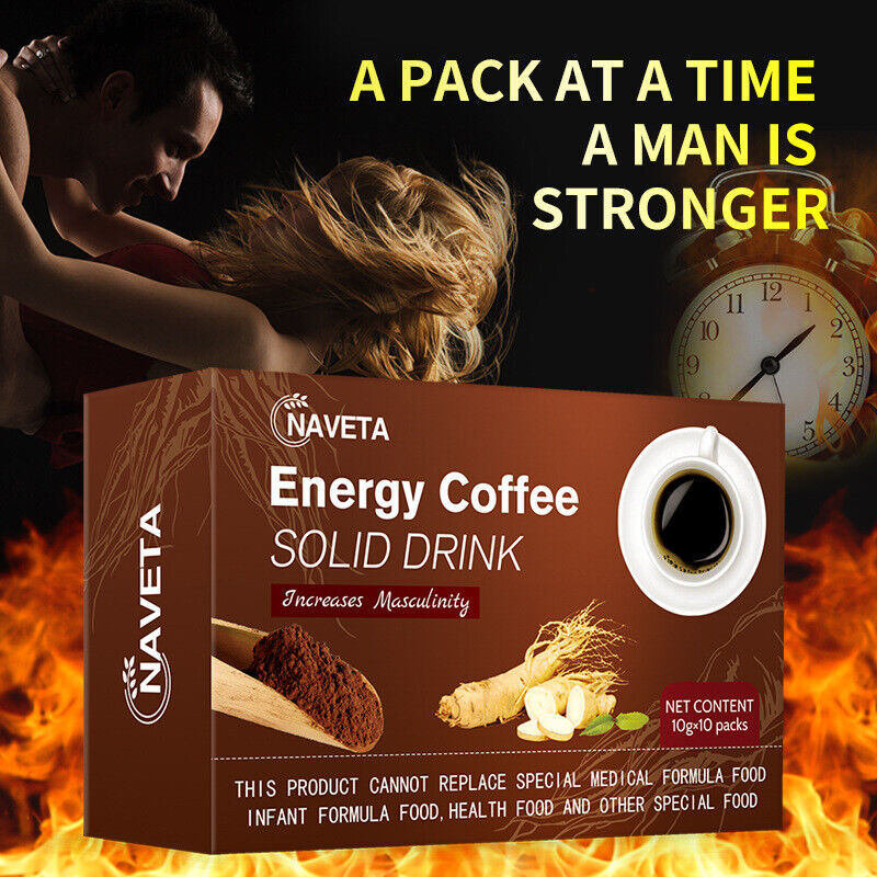 10g*10 Packs Energy Coffee Solid Drink Ground Black Coffee Healthy Drink